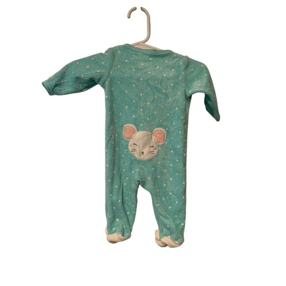 Carters Infant Baby Size Newborn Terry Cloth 1 piece bodysuit long sleeve full z - Picture 4 of 4